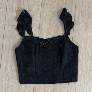 Abercrombie & Fitch Black Lace Tank Top